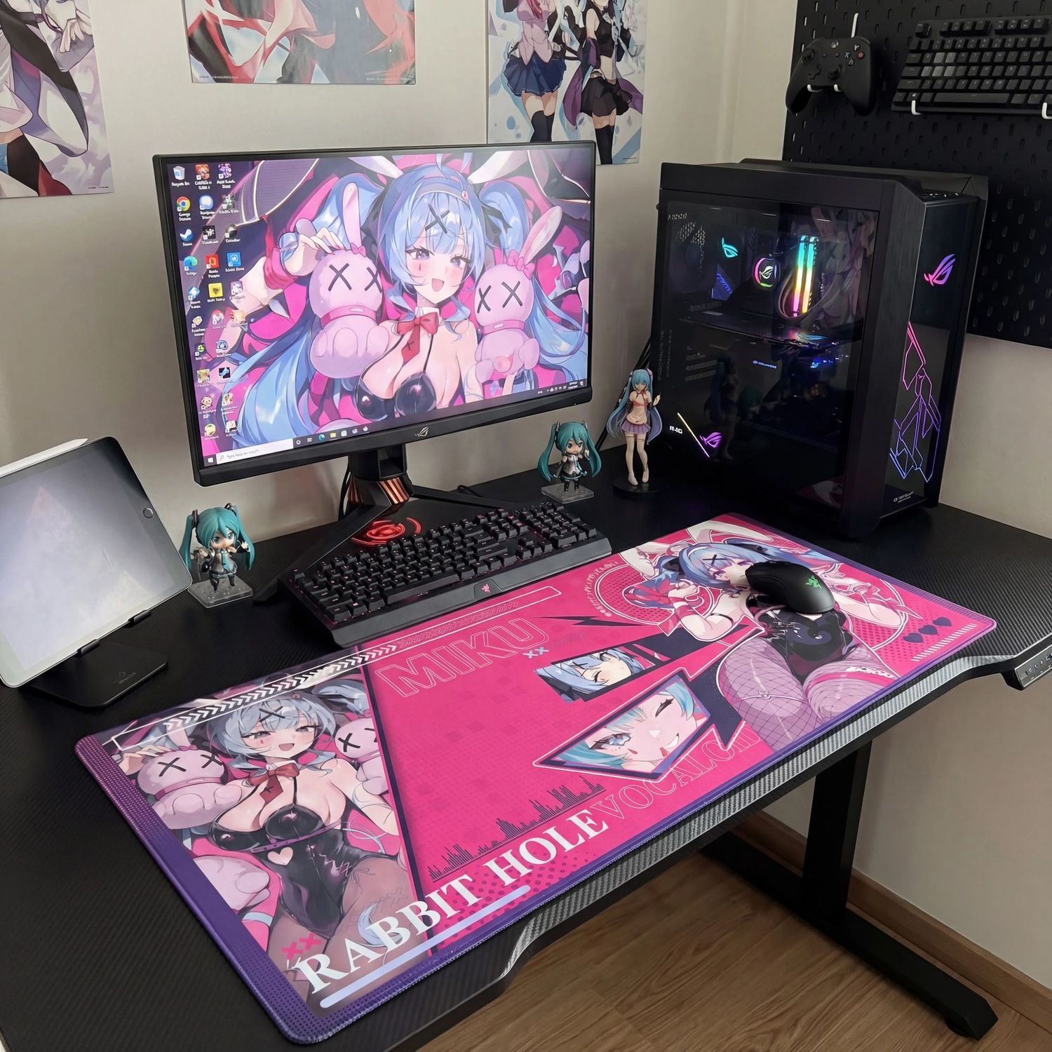 Pc Gaming Hatsune Miku - Tappetino per Mouse da Gaming Extra