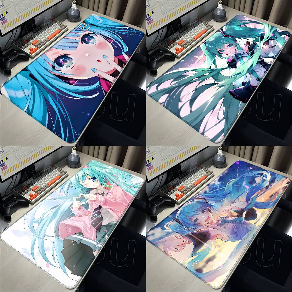 Pc Gaming Hatsune Miku - H-Hatsunes Miku Girl Mouse Pad in