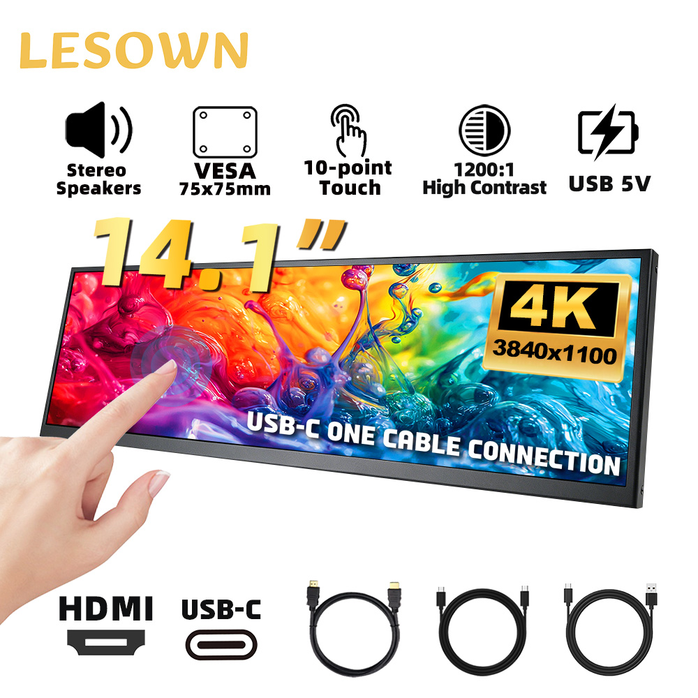 Pc Gaming Ultrawide Monitor - Monitor LESOWN PC Case 14.1 pollici