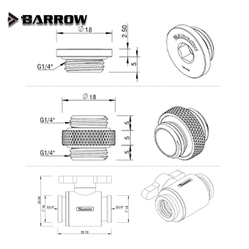 Kit arresto acqua Barrow, inte - Pc Gaming Liquid Cooling recensione e prezzo